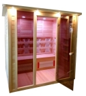 Инфракрасная сауна из алтайского кедра 4 - местная со стеклянной дверью и двумя стеклянными вставками
